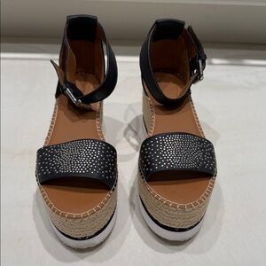 See By Chloe Black Studded Espadrilles